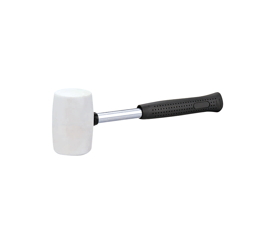 20627 White rubber hammer withtubular steel hd