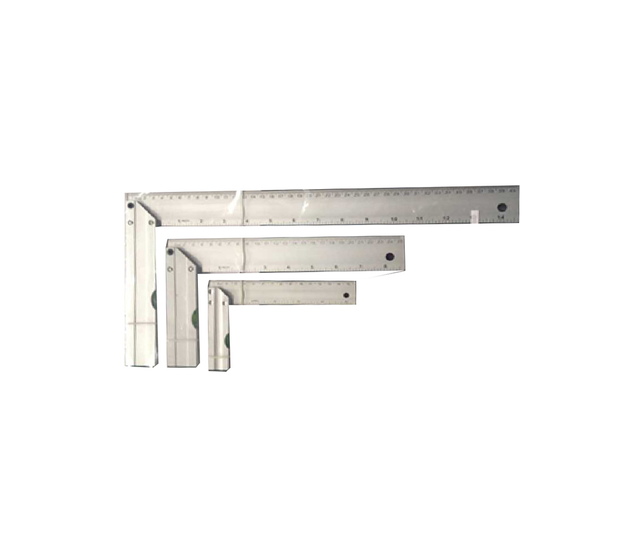 20769 3 pc aluminium angle square with level